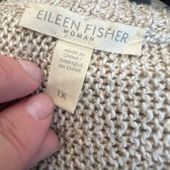 Eileen‎ Fisher Organic Linen Blend Sweater- 1X - Picture 7 of 8